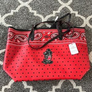 Reversible Disney Coach tote bag with Mickey Mouse. NWT LIMITED EDITION